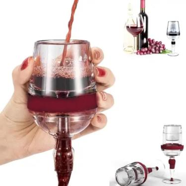 Imagem de Taça Aerador Oxigenador de Vinho em Acrílico com Filtro Oxigenação Rápida Encaixável em Copos Yeet