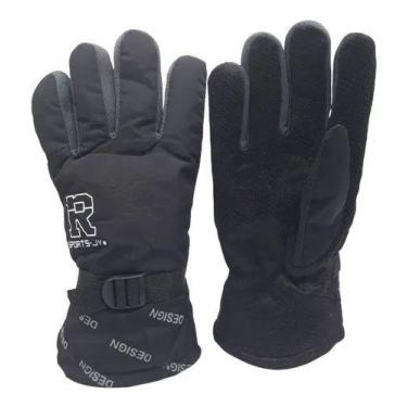 Imagem de Par Luva Motoqueiro Frio Térmica Antiderrapante Preto - ZG, Vermelho