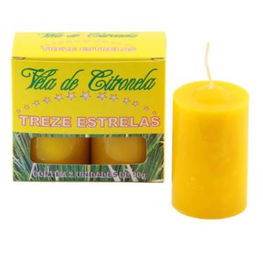 Imagem de Vela de Citronela Treze Estrelas Repelente de Insetos 2 Unidades 90g