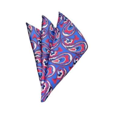 Imagem de Lenço De Bolso Masculino Em 41 Cores, Estampas Xadrez, Poá E Paisley, 