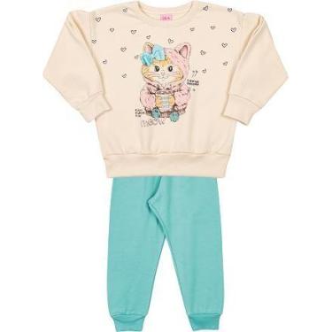 Imagem de Conjunto Moletom Infantil Casaco + Calça Dila 03951, 1, Verde
