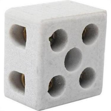 Imagem de Conector Porcelana Thompson 2 Polos - 06Mm Fixar - Kit C/10 Pecas - MA