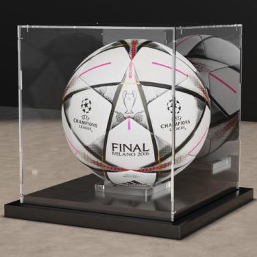 Imagem de Caixa Expositora para Bola de Futebol Xiomot com Base Espelhada em Acr