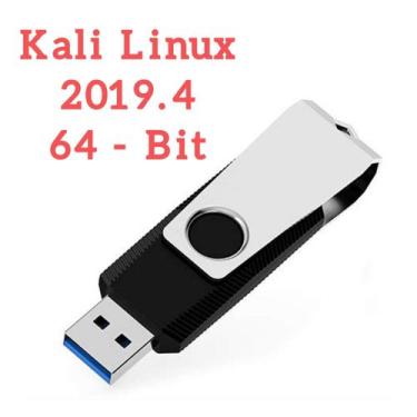 Imagem de Live Linux USB Kali Linux 2019.4 64-Bit Inicializável 16GB