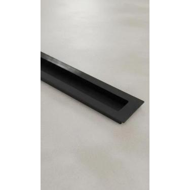 Imagem de Puxador Concha Embutir Preto Fosco 30cm - Congratulations Store