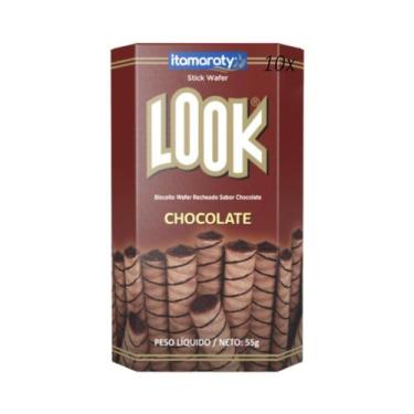 Imagem de Kit C/ 10 Biscoito Stick Wafer Recheado Look 55g, 10x Chocolate