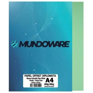 Imagem de Papel Offset Diplomata A4 180g Opaline Liso com Massa Colorida com 50 