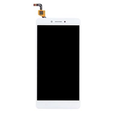 Imagem de HAIJUN Peças de substituição para celular tela LCD e digitalizador conjunto completo para Lenovo K6 Note (preto) cabo flexível (cor branca)