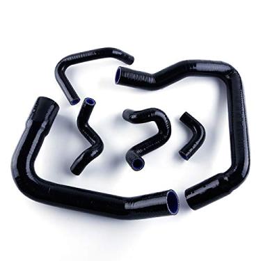 Imagem de LUXERAD Tubo de refrigeração de 3 camadas de 4,5 mm de silicone para Ford Mustang 86-93 (preto)