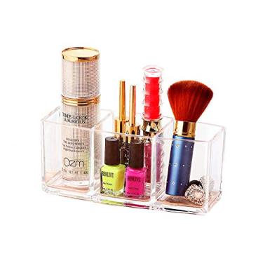 Imagem de Organizador acrilico porta pincel lapis batom blush maquiagem cosméticos