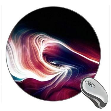 Imagem de Mouse pad redondo com padrões abstratos de linhas, mouse pads personalizados para jogos