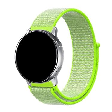 Imagem de Pulseira 20mm Nylon Loop compatível com Samsung Galaxy Watch Active 1 e 2 - Galaxy Watch 3 41mm - Galaxy Watch 42mm - Amazfit GTR 42mm - Amazfit GTS - Amazfit Bip - Marca LTIMPORTS (Verde Limão)