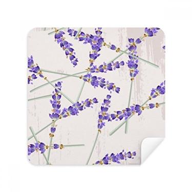 Imagem de Pano de limpeza de tela com flores de lavanda para decoração de pintura de plantas, tecido de camurça, pacote com 2