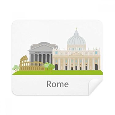 Imagem de Pano de limpeza de tela com paisagem nacional de Roma da Itália, 2 peças, tecido de camurça