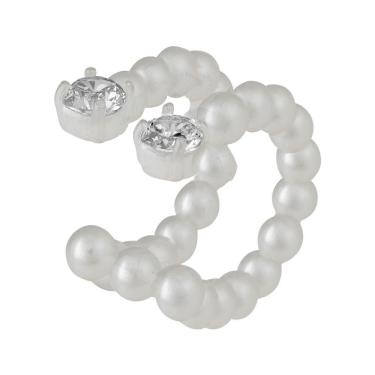 Imagem de Piercing Prata ORB Pressão com 2 Zirconias C14 L12 A6mm