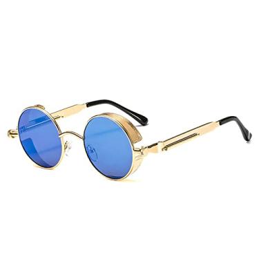 Imagem de Metal Steampunk Sunglasses Men Women Fashion Round Glasses Design Vintage Sun Glasses Oculos sol,2,China