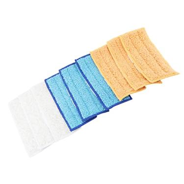 Imagem de 9 peças de almofada de esfregão reutilizáveis,Almofadas de substituição de limpeza, almofada de poeira de microfibra para pisos de madeira e superfície dura