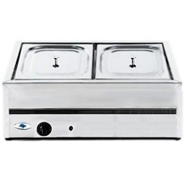 Imagem de Rechaud De Mesa Comercial 2 Cubas Quentes 1/2 Gn Inox 220v