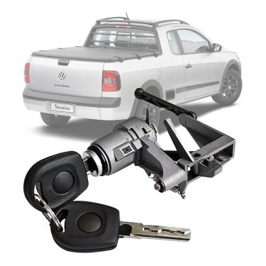 Imagem de Cilindro Com Chave Tampa Caçamba Traseira Saveiro G5 G6 G7