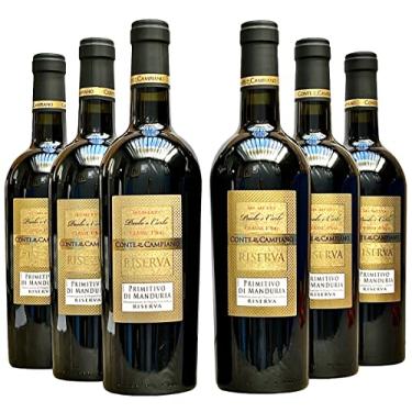 Imagem de Vinho Conte di Campiano Riserva Primitivo di Manduria | Kit com 6 Garrafas | Oferta