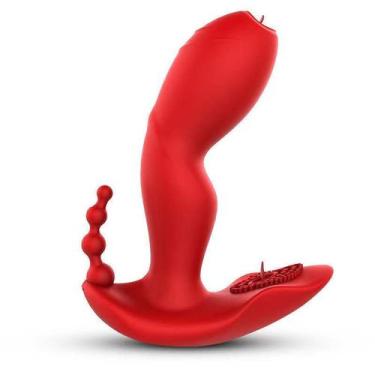 Imagem de Vibrador Triplo Vai E Vem Wireless - Coleção Lamour Lovetoys