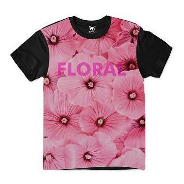 Imagem de Camiseta Floral Rosa Flores Flor Jardim