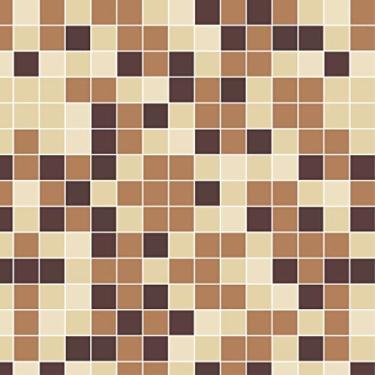 Imagem de Papel de Parede Adesivo Pastilha Diversos Modelos Tons de Marrom Rolo 1m Pastilha Marrom:PS039