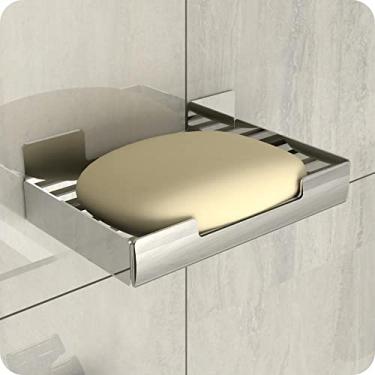 Imagem de Porta Sabonete Saboneteira Inox Adesivo Autocolante ELG