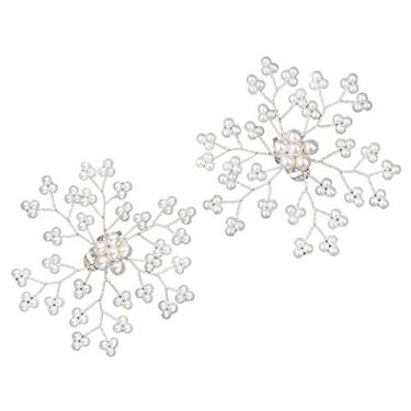 Imagem de 2 peças clipes de sapato feitos à mão flor pérola sapatos de casamento decoração encantos festa sapato fivela