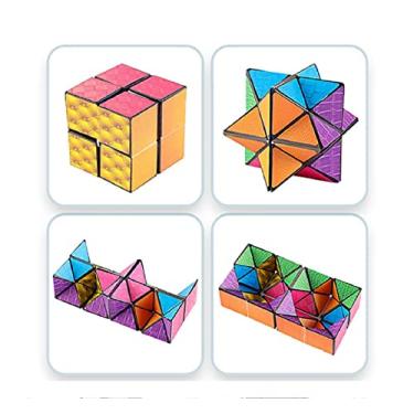 Imagem de Cubo infinito de variedade tridimensional, cubo mágico de quebra-cabeça 3D geométrico, artefato de descompressão, plástico seguro ABS, desafio educacional, cultive capacidade prática de imaginação capacidade de espaço