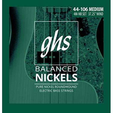 Imagem de GHS Strings GHS Balanced Nickels 4 cordas de baixo calibre médio (94,5 cm de enrolamento) (4M-NB)
