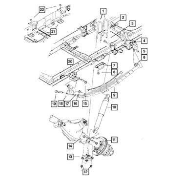 Imagem de Para-choque de braço de controle de suspensão Mopar 52855637AB (traseiro) Dodge Ram