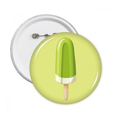 Imagem de Broche redondo de picolé de feijão mungo verde doce sorvete broche emblema acessório decoração 5 peças