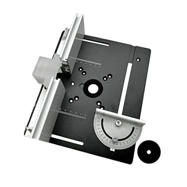 Imagem de Qudai Conjunto de 3 Router Table Insert Plate Liga de Alumínio Madeira Fresadora Flip Board Máquina de Aparar Gravação Ferramenta Auxiliar Bancadas de Carpintaria