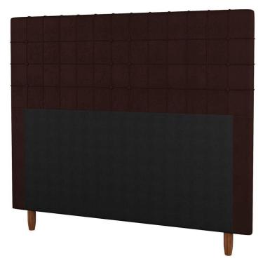 Imagem de Cabeceira Cama Box Casal Parisis 140Cm Linho Marrom