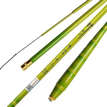 Imagem de Vara De Pesca Telescópica, Vara De Carpa Cruciana Portátil Com Ponta De Haste Giratória De 360 ​​°, Vara De Pesca Dura De Bambu Verde Imitação De Fibra De Carbono, Varas Para Ferramentas De Pesca