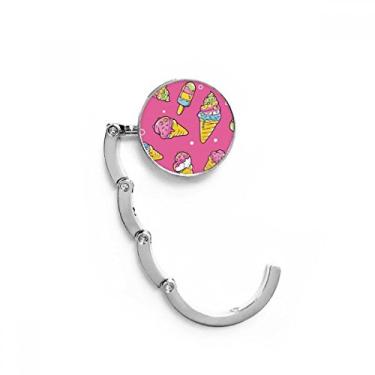 Imagem de Gancho de mesa de sorvete Star Pink Sugar Popsicle com fecho decorativo dobrável