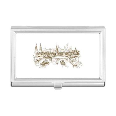 Imagem de Porta-cartões de visita River Bridge Landmark Sketch