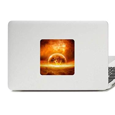 Imagem de Adesivo de vinil com estampa de planeta vermelho dourado Like Flame Burning para laptop Decoração de PC