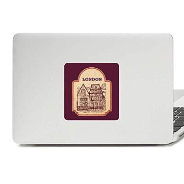 Imagem de Adesivo de vinil Paster Laptop com desenho de montanha Reino Unido e decoração de policarbonato