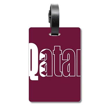 Imagem de Bolsa de mala com nome da bandeira do país, etiqueta para bagagem e cartão de bagagem