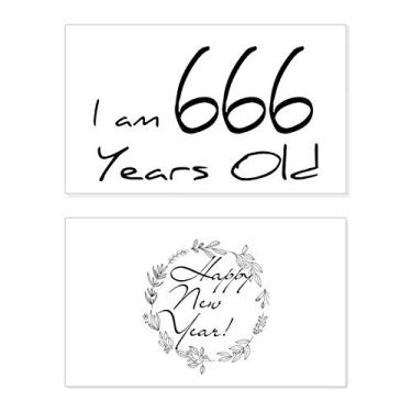 Imagem de Cartão de felicitações I am 666 years old Age Idderly New Year Festival Bless Message Present
