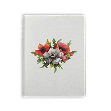 Imagem de Caderno de flores com pintura de plantas e pasta de goma de milho