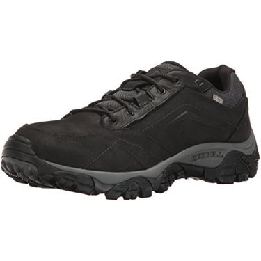 Imagem de Merrell Sapato masculino Moab Adventure de renda impermeável para caminhada, Preto, 12