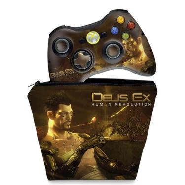 Imagem de Capa Case E Skin Compatível Xbox 360 Controle - Deus Ex