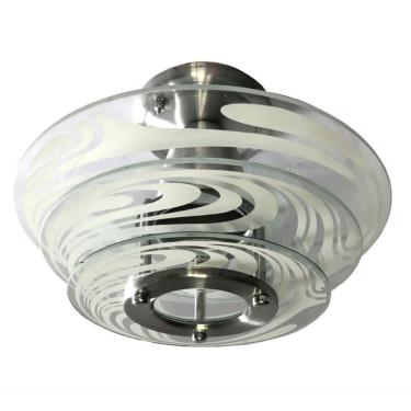 Imagem de Luminária Plafon Redondo Fantasia 3 Vidros - Branco