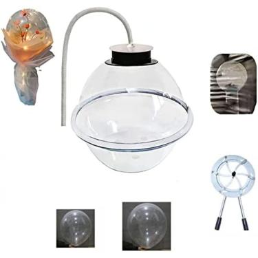 Imagem de Máquina De Encher Balões Com Expansor/ 5 Balões Bobo De Boca Larga/ 5 Bolas De Látex Transparentes/ 1 Alicate Alargador, Kit De Ferramentas Para Enchimento De Presentes De Balões,Hilarious123