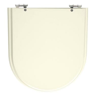 Imagem de Assento Sanitário Calypso Biscuit (Bege Claro) Tampa para Vaso Incepa de Madeira Laqueada