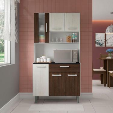 Imagem de Kit Cozinha 6 Portas 1 Gaveta Carol Poliman Móveis