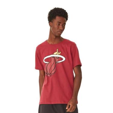 Imagem de Camiseta Nba Estampada Miami Heat Vinho